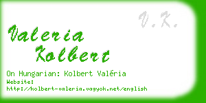 valeria kolbert business card